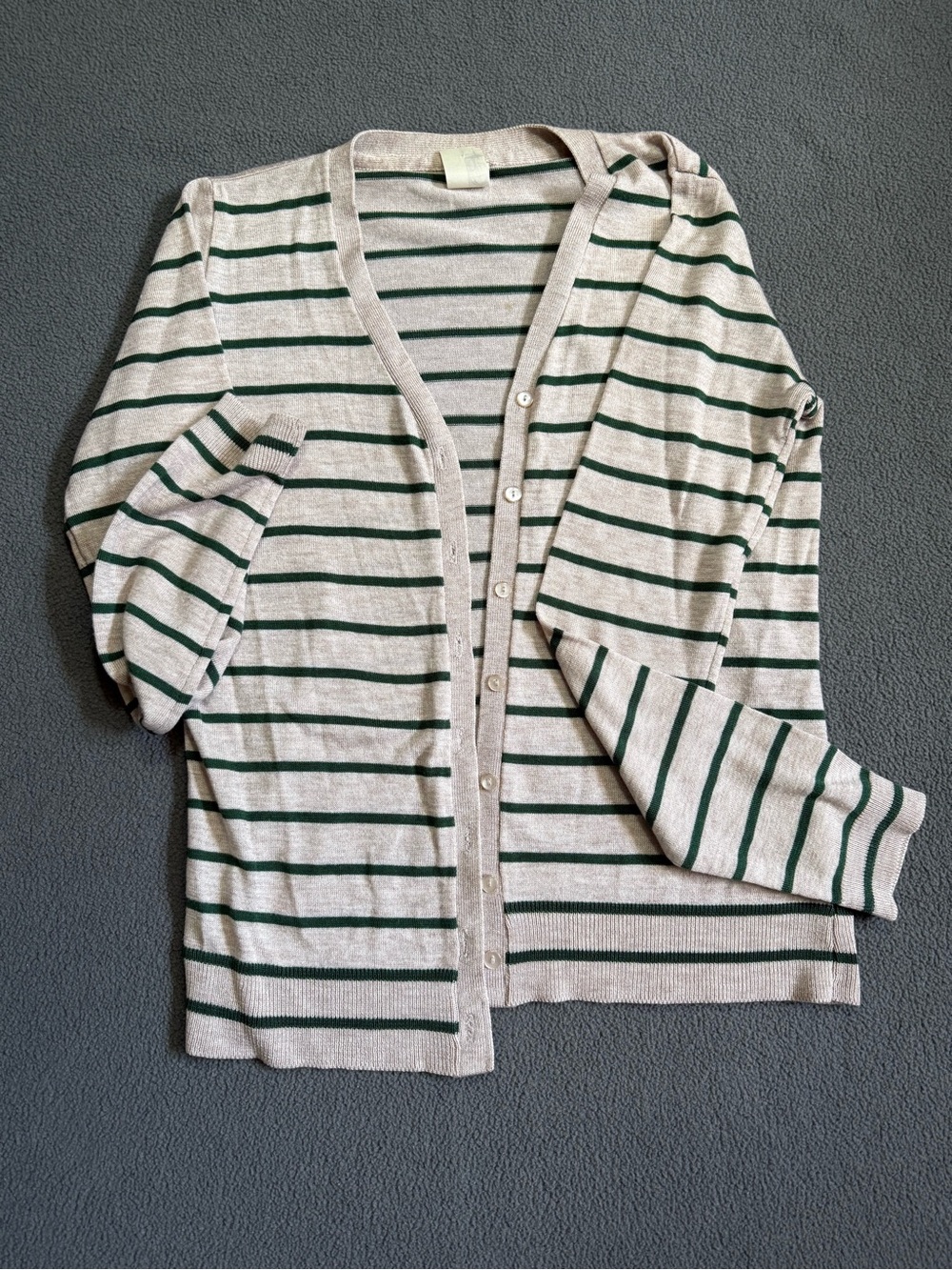 Striped cardigan sweater